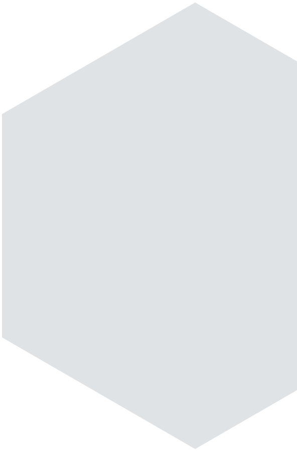 Hexagon taubengrau gespiegelt